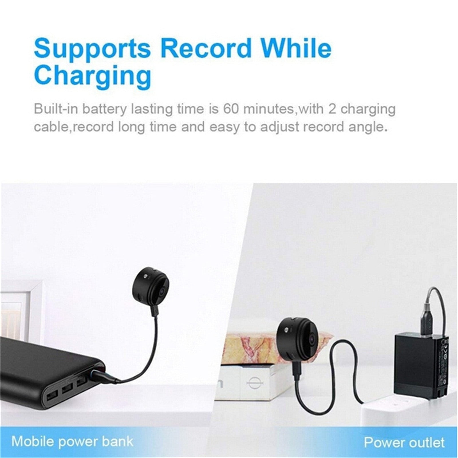 Cyber_Monday Deals 2024 Viflosae Mini Spy Camera Hidden WiFi Small Wireless Video Camera with Full HD 1080P Audio Night Vision Motion Sensor Detection Support SD Card for iPhone Android Security Nann