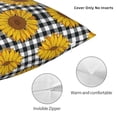 thumbnail image 3 of Pofeuu Sunflowers Print Double-sided plush pillowcase Square Throw Pillow Covers Pillows Cover for Living Room Bedroom Sofa Couch Cushion Cover（No pillow core）-20"x20", 3 of 7