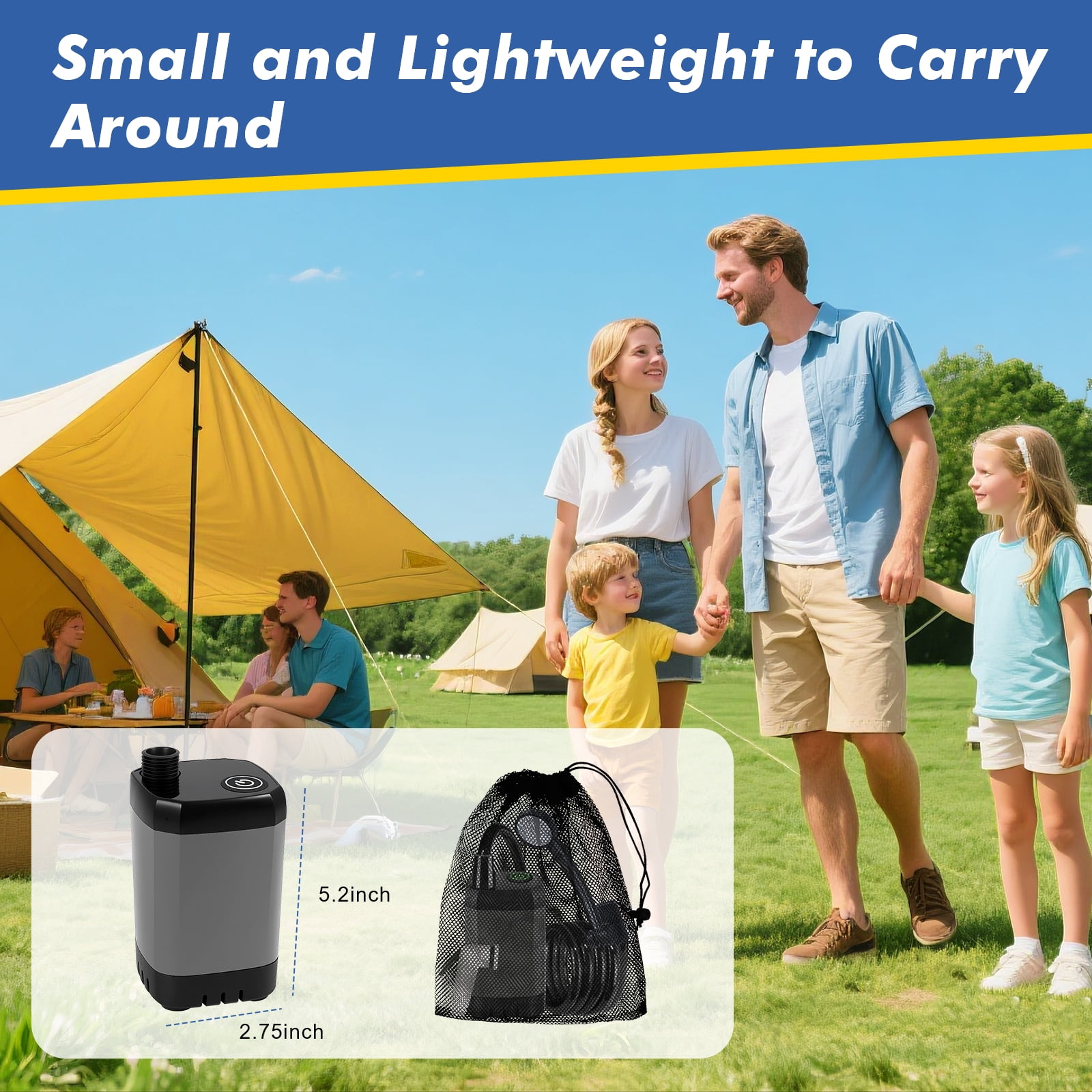 Fohil Upgrade Portable Camping Shower, 6000mAh Outdoor Electric Shower Rechargeable Pump with Intelligent Digital Display