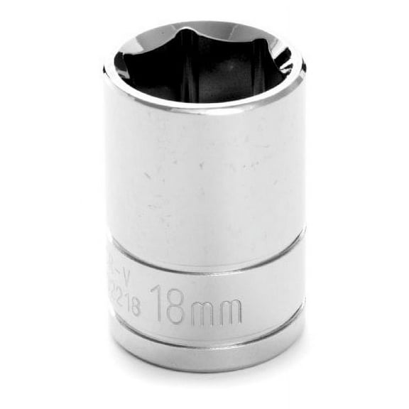 Wilmar W32218 1/2" Drive 6-Point Socket, 18mm