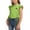 Green, variant on Girl's Ruffle Sleeve Crop Tops Mushroom Print Ruched Drawstring Summer Cotton T Shirts Crewneck Loose Fit Basic Blouse 2-10 Years