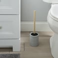 thumbnail image 6 of ELLE Paris Modern Ridge Design Toilet Brush and Holder, Gray, 6 of 7