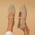 thumbnail image 2 of Vibrex Womens Mary Jane Flats Adjustable Strap Lightweight Breathable Shoes for Work & Daily Walking Round Toe Casual Mesh Ballet Flat Shoes, 2 of 6