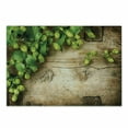 thumbnail image 1 of Plant Cutting Board, Hop Twigs on an Old and Cracked Wooden Board Fresh Picked Whole Hops Brewing, Decorative Tempered Glass Cutting and Serving Board, Small Size, Avocado Green Brown, by Ambesonne, 1 of 1