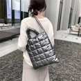 thumbnail image 2 of Bolso de algodón para mujer de otoño e invierno, bolsos de un solo hombro de Color, bolso mensajero de gran capacidad, 2 of 7