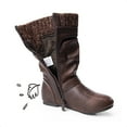 thumbnail image 2 of BURUDANI Girls Faux-Fur Lined Winter Knee-High Riding Boots for Toddler/Little Kid/Big Kid, 2 of 5