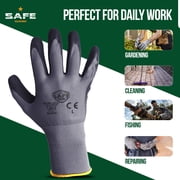 Safe Guard Nitrile Coated Nylon Work Gloves 12 Pack