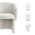 thumbnail image 3 of Verity Chenille Dining Armchair in Ivory, 3 of 10