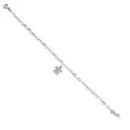 thumbnail image 2 of Gem Stone King Made in Italy 925 Silver and 10K Yellow Gold Lab Grown Diamond Heart Chain Bracelet for Women with Ocean Charms Set with Moissanite 7.5 inches, 2 of 4