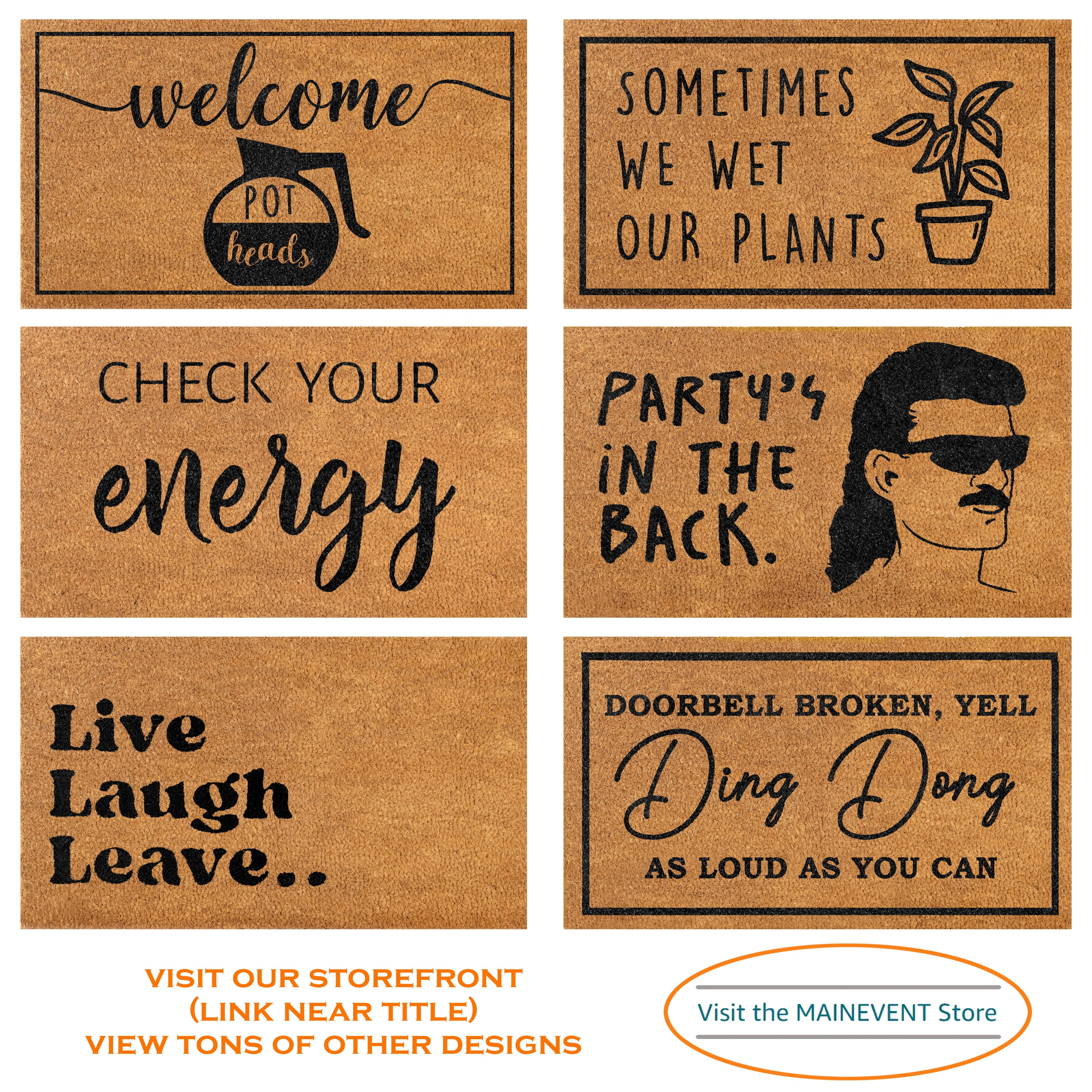 MAINEVENT Bless This Hizzle Fo Shizzle Doormat 30x17 Inch, Outdoor Welcome Mat for Outside