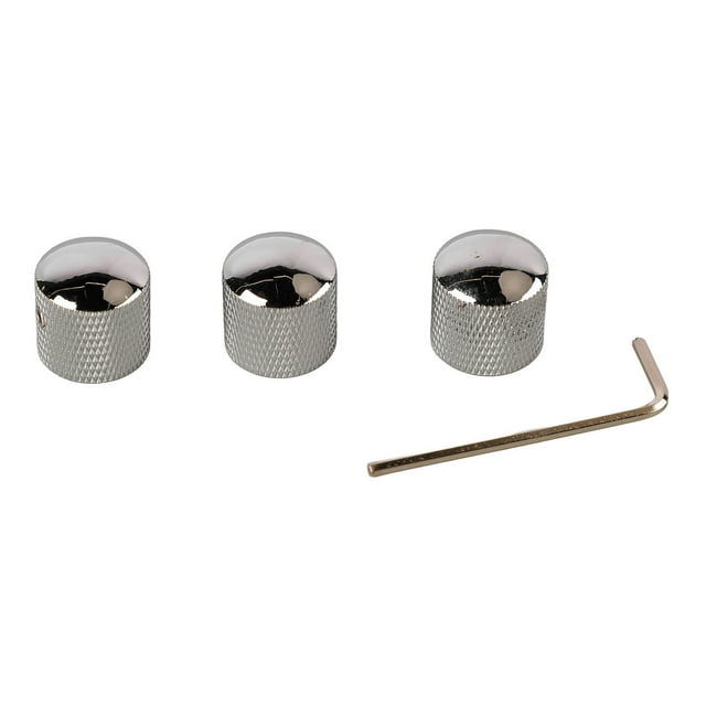 3PCS Guitar Dual Stacked Knobs Dome Volume Tone Control Knobs Metal Knob Replacement For Electric Guitar Bass
