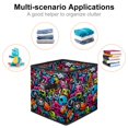 thumbnail image 2 of Graffiti Large Capacity Foldable Storage Basket with Handle 10.8"x10.5"x10.6" - Storage Bins, Storage Bin, Storage Box, 2 of 6