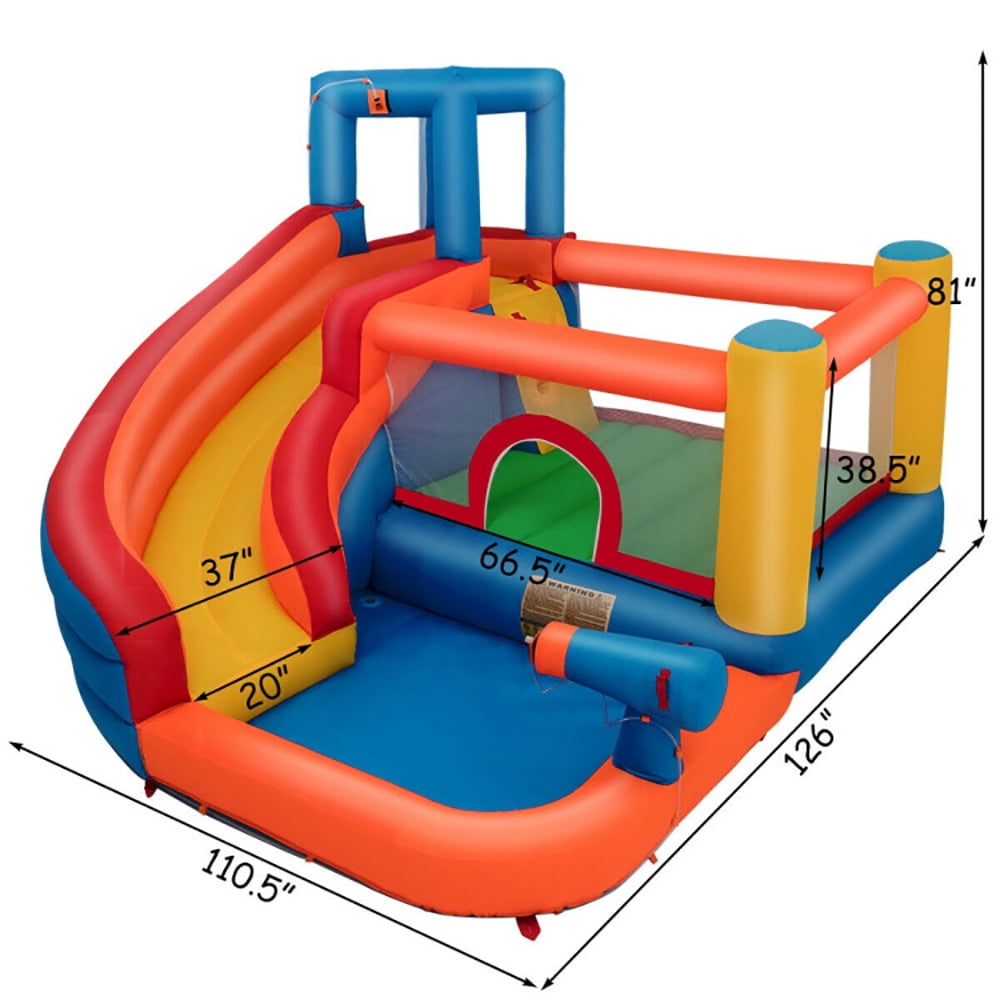 Aimee Lii Inflatable Bouncer Jump House with Climbing Wall, Kids Bounce House for 3-10, Boys Girls Backyard Party Gifts