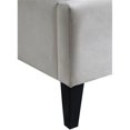 thumbnail image 3 of Maklaine Contemporary Upholstery Cream Velvet Queen Bed, 3 of 9