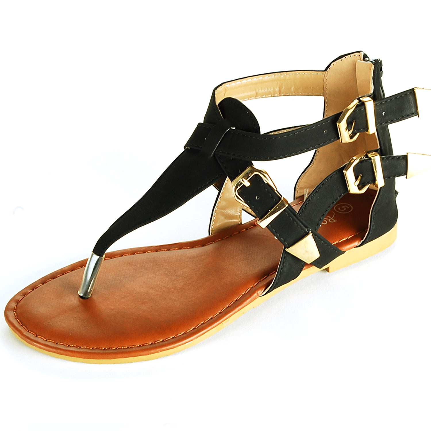 gladiator sandals zipper back