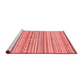 thumbnail image 2 of Ahgly Company Machine Washable Indoor Round Abstract Red Modern Area Rugs, 3' Round, 2 of 4