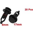 thumbnail image 2 of Unique Bargains 20Pcs 8mm Hole Push Type Plastic Door Panel Trim Rivet Plastic Rivet Black, 2 of 2