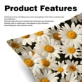 thumbnail image 2 of Daisy Velvet Throw Covers Pillow Inserts - Set of 2 Decorative Pillows with Unique Patterns for Home Decor, Couch, Bed - 16x16, 18x18, 20x20 Inches, 2 of 6