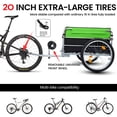 thumbnail image 5 of S-HOME Heavy Duty Aluminum Bike Cargo Trailer, 20" Wheels, 220 lbs Capacity Luggage Cart for Groceries and Cycling Travel, 5 of 13