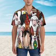 thumbnail image 4 of Bixox Men's Hawaiian Shirts Men's Doodle Farm Animals Faces Print Short-Sleeve Shirt-Small, 4 of 8