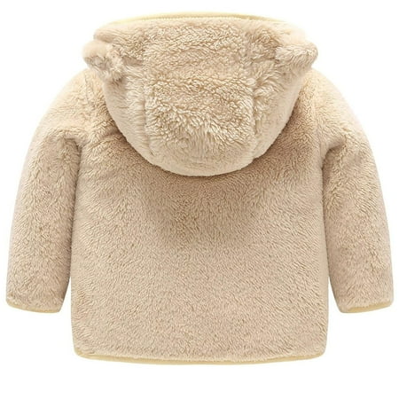 

EHTMSAK Toddler Child Boy Girl Long Sleeve Padded Puffer Jacket Infant Baby Fall Winter Thicken Coat Zip Up Hooded Outerwear Khaki 6M-6Y 90
