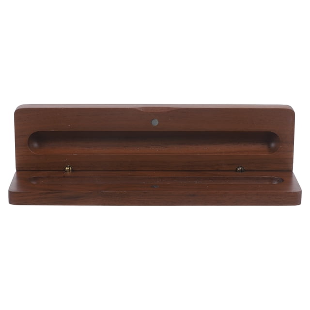 Estuche de madera para bolígrafos de 1 pieza Caja de presentación de bolígrafos duradera Caja de almacenamiento de bolígrafos tipo concha