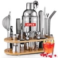 thumbnail image 1 of Cocktail Bar Set Kit 23 Piezas Utensilios de Bar, Coctelera 750ML Barra de Cocteler&iacute;a de Acero Inoxidable Juego de C&oacute;ctel con Soporte Conjuntos para el Bar, Coctelera de C&oa, 1 of 7