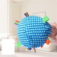 thumbnail image 2 of Interactive Plush Ball Dog Cat Toy with Bell Bite Resistant Soft Chew Toy for Indoor Play Small Medium Pets Lightweight Fetch Training Ball Grey 1 Pc, 2 of 7
