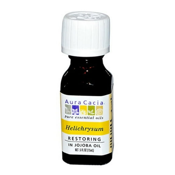 Aura Cacia Pure Essential Restoring Helichrysum In Jojoba Oil - 0.5 Oz