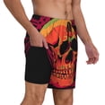 thumbnail image 2 of Daiia Skull And Flag Usa Mens Swim Trunks Swim Shorts Quick Dry Swim Shorts with Mesh Lining Pockets-Small, 2 of 9