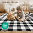 thumbnail image 4 of ODIKA 8'x10' Washable Area Rug Non-Slip Chair-Friendly Mat Plaid Welcome Checkered Farmhouse Gingham Even Grid Front Door Flowing Dynamic for Dining Room, Large Office, Lounge, 4 of 7
