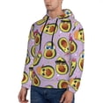 thumbnail image 2 of Hoodies for Men - Cute Avocado Flower Purple Long Sleeve Comfrt Men'S Fashion Hoodies & Sweatshirts, Sweatshirts for Men Hoodies Pullover Clothing Clothes with Pouch, 2 of 7