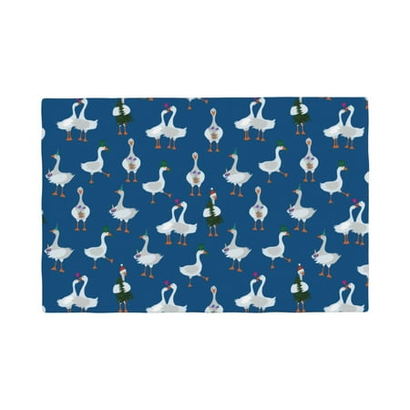 

Placemats Set of 4 / 6 Cartoon Geese With Xmas Placemats for Dining Table Indoor/Outdoors Heat Resistant Washable Placemats 18 x 12