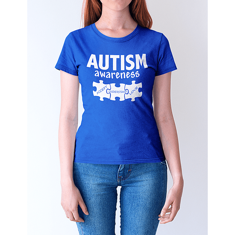 Autism Awareness Accept Understand Love ASD Rainbow Flower T-Shirt For Women Men