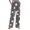 (New31)Black, variant on Women's Fleece Lounge Pants Wide Leg Elastic Waist Sleep Trousers Soft Cozy Star Moon Print Pyjama Bottoms for Indoor Wear