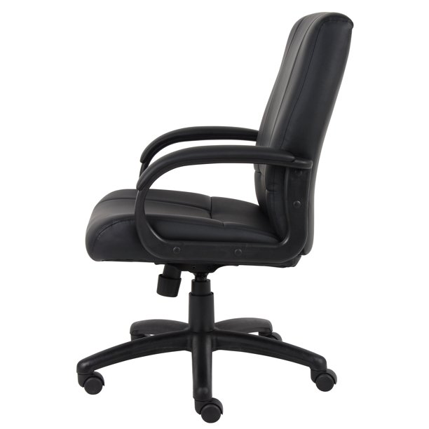 Boss Office Products Black Midback Leather Executive Chair Walmart