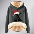 thumbnail image 4 of WILLBEST Sudaderas de Mujer con Capucha Estampada con Letras Navideñas, de Lana Gruesa, Cálida para El Invierno Sudadera de Moda XXXX-Grande, 4 of 4