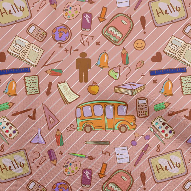 oneOone Cotton Poplin Light Pink Fabric Kids Craft Projects Decor Fabric Printed By The Yard 56 Inch Wide