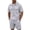 Gray, variant on Summer Outfit Sets for Men Textured Zip-Up Shirt & Cargo Shorts Loose Matching Set Vintage Casual 2 PC Set Black L