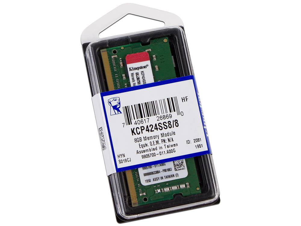 Kingston ValueRAM Arbeitsspeicher 8 GB – Desktop- Und Notebook-Speicher – KCP424SS8/8