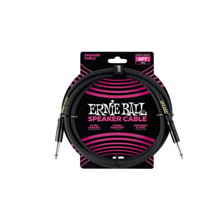 6Ft Strght/Strght Speaker Cable Black Bl