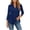 Blue, variant on T Shirts For Women Summer Collared Three Quarter Sleeve Button Detail Trendy Casual Solid Dressy Workday Errands Vacation Ready Look Fresh Comfortable