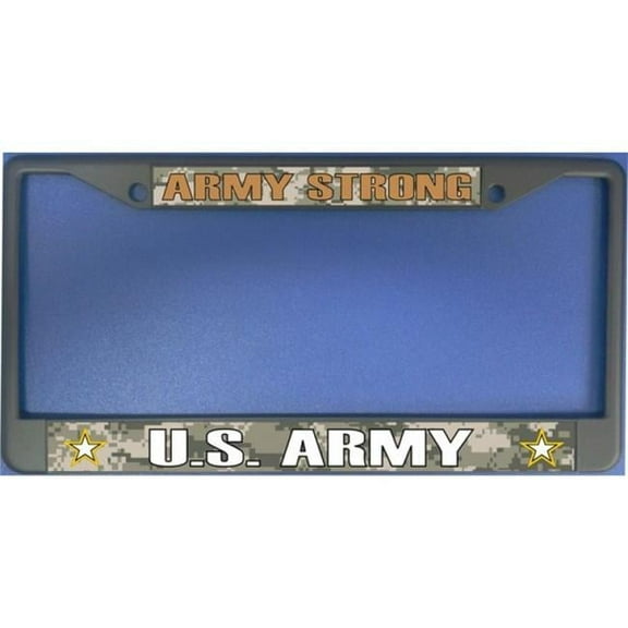 212 Main LPO1392 Army Strong Photo License Plate Frame, Free Screw Caps