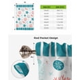 thumbnail image 6 of Turquoise Red Grey Coral Tie Up Curtains for Kitchen Bathroom Bedroom Windows 45 Inch Length, Coastal Nautical Ocean Beach Starfish Balloon Drape Curtains Shade Rod Pocket Curtain Panel, 34"x45", 6 of 7