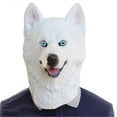 thumbnail image 2 of Halloween Mask, Husky Dog Latex Animal Head Mask Novelty Costume Rubber Masks, Halloween carnival party tricky funny cos mask dog pet dog latex mask (, 2 of 5