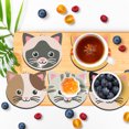 thumbnail image 2 of Kits Posavasos Con Pintura Diamantes 6/8/10 Uds. Soporte Forma Especial Gato Dibujos Animados, 2 of 8