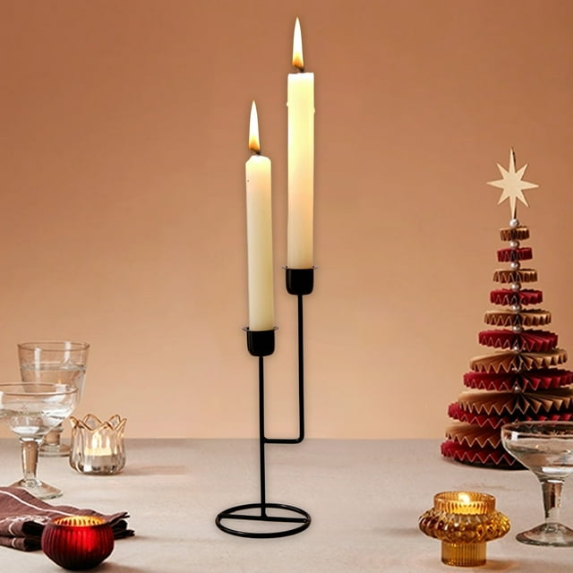 PEONAVET Vintage Iron Candlestick European-Style Living Room and Dining Table Decor Candlestick