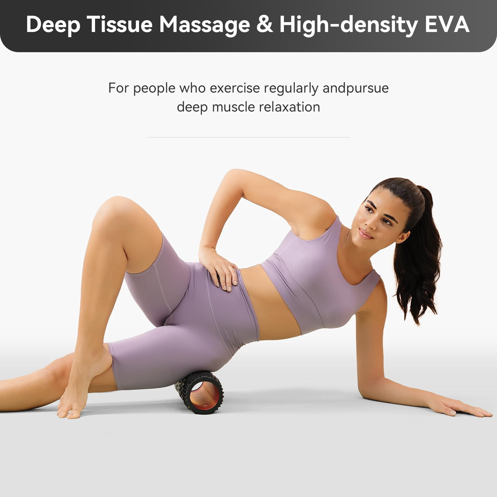 Foam Roller High-density Exercise  Deep Tissue Massage Stretching Improves Mobility Fitness For Pilates Yoga Ideal Athletes Beginners &