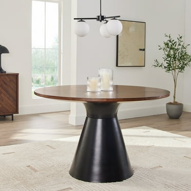 Better Homes & Gardens Wyatt Round Dining Table, Walnut Finish