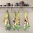 thumbnail image 2 of Easter Wooden Bunny Eggs Kitchen Tea Towels Set of 6 Absorbent Hand Dish Towels, Rabbit Spring Dishcloths Lint-Free 18x28 Inch Fast Drying for Cooking Baking Home Clean, 2 of 7